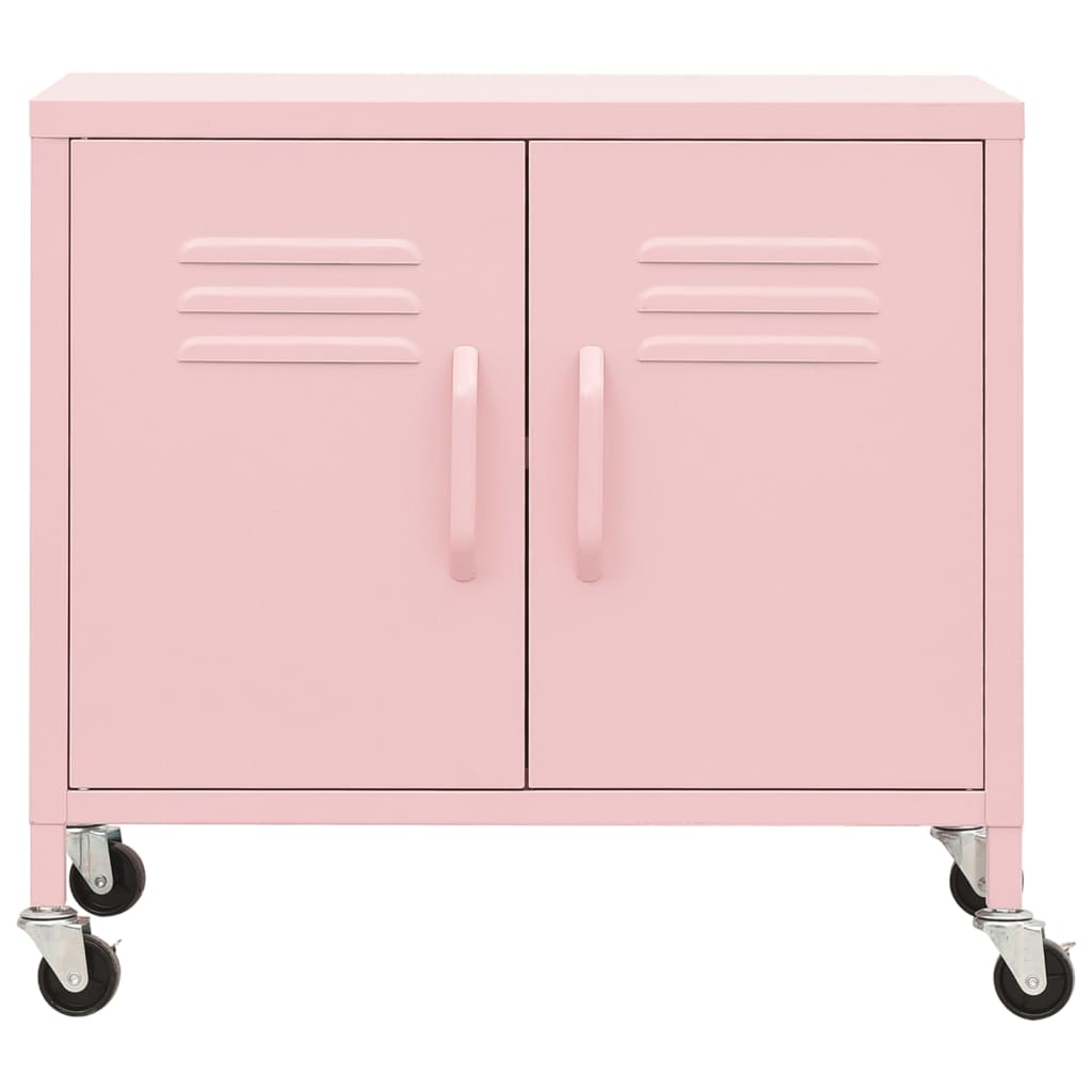 Armadietto Rosa 60x35x56 cm in Acciaio - homemem39