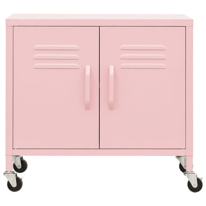 Armadietto Rosa 60x35x56 cm in Acciaio - homemem39