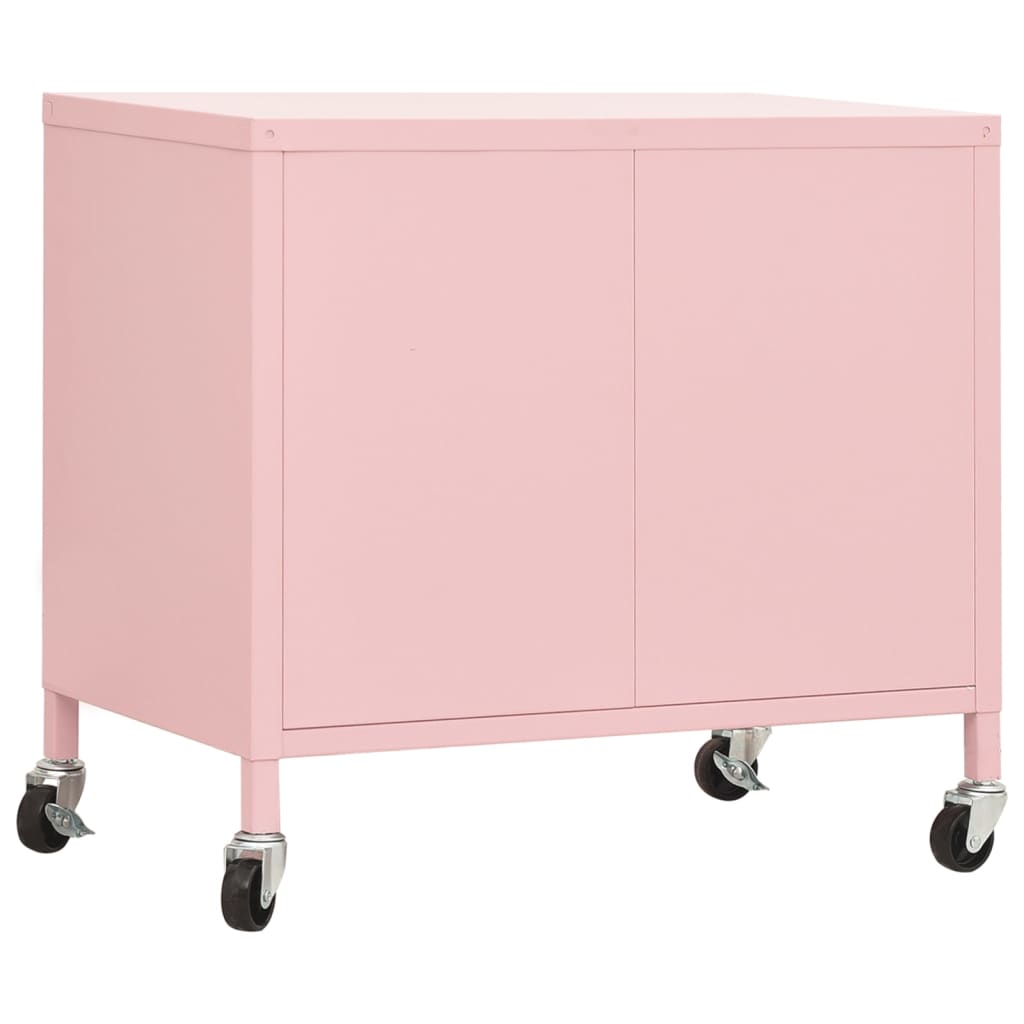 Armadietto Rosa 60x35x56 cm in Acciaio - homemem39