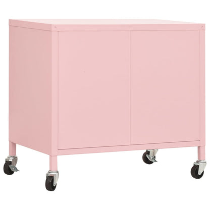 Armadietto Rosa 60x35x56 cm in Acciaio - homemem39