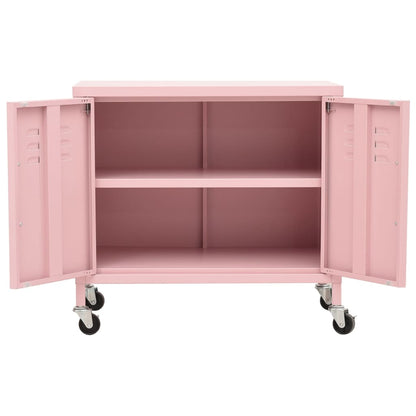Armadietto Rosa 60x35x56 cm in Acciaio - homemem39