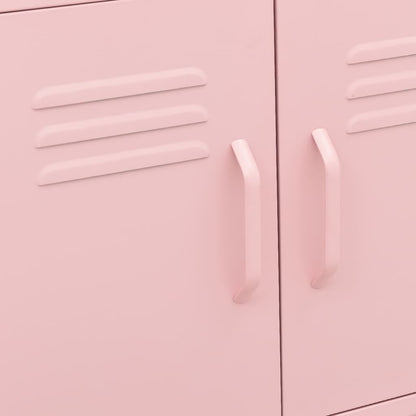 Armadietto Rosa 60x35x56 cm in Acciaio - homemem39