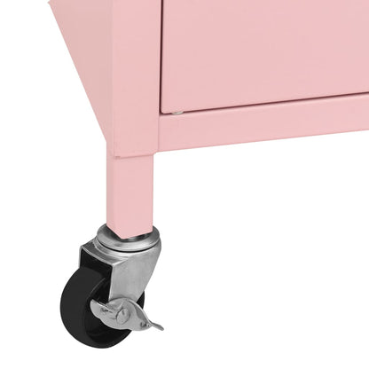 Armadietto Rosa 60x35x56 cm in Acciaio - homemem39