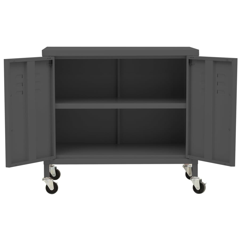 Armadietto Antracite 60x35x56 cm in Acciaio | homemem39
