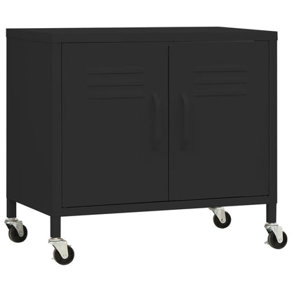 Armadietto Nero 60x35x56 cm in Acciaio | homemem39
