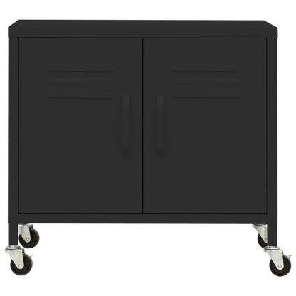 Armadietto Nero 60x35x56 cm in Acciaio | homemem39
