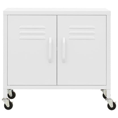 Armadietto Bianco 60x35x56 cm in Acciaio - homemem39