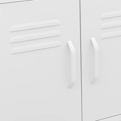 Armadietto Bianco 60x35x56 cm in Acciaio - homemem39