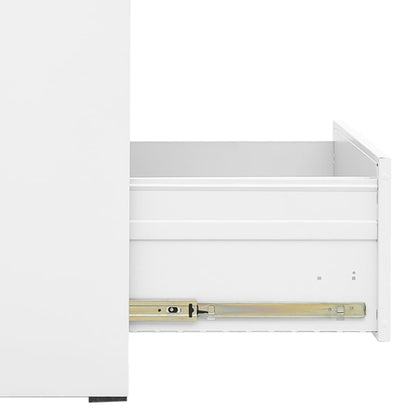 Armadio Classificatore Bianco 46x62x133 cm in Acciaio - homemem39
