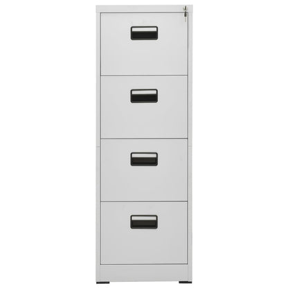 Armadio Classificatore Grigio Chiaro 46x62x133 cm in Acciaio - homemem39