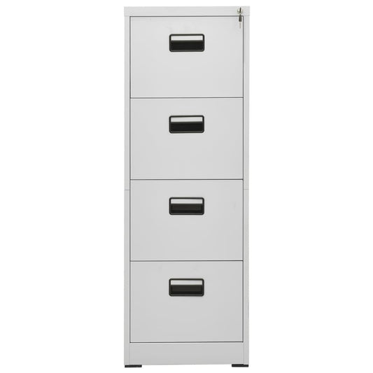 Armadio Classificatore Grigio Chiaro 46x62x133 cm in Acciaio - homemem39