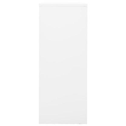 Armadio per Ufficio Bianco 90x40x102 cm in Acciaio | homemem39