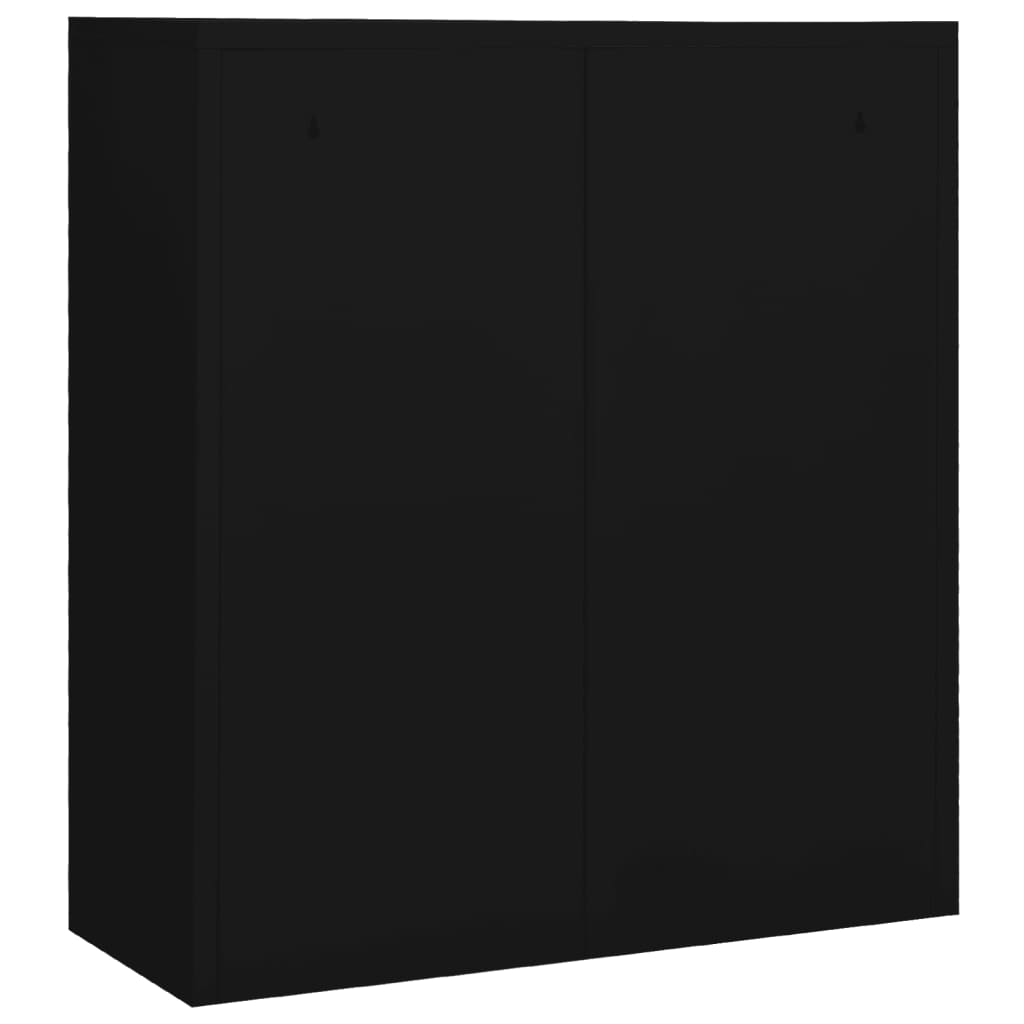 Armadio per Ufficio Nero 90x40x102 cm in Acciaio | homemem39