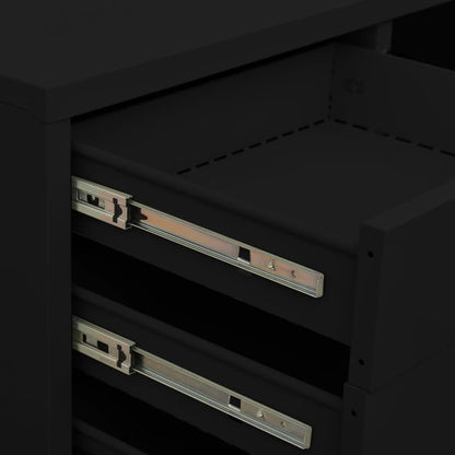 Armadio per Ufficio Nero 90x40x102 cm in Acciaio | homemem39