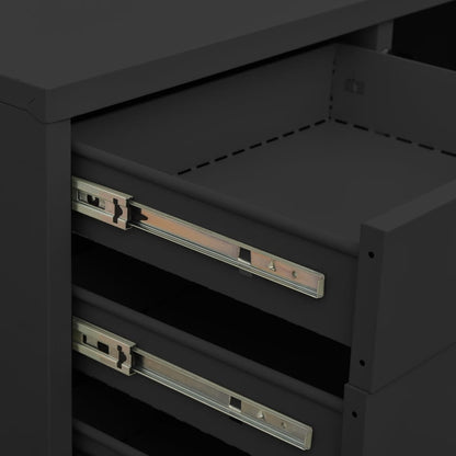 Armadio per Ufficio Antracite 90x40x102 cm in Acciaio | homemem39