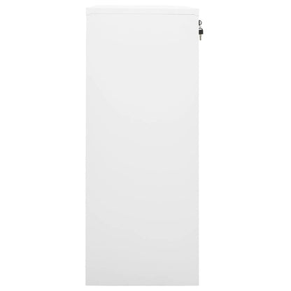 Armadio per Ufficio Bianco 90x40x102 cm in Acciaio | homemem39