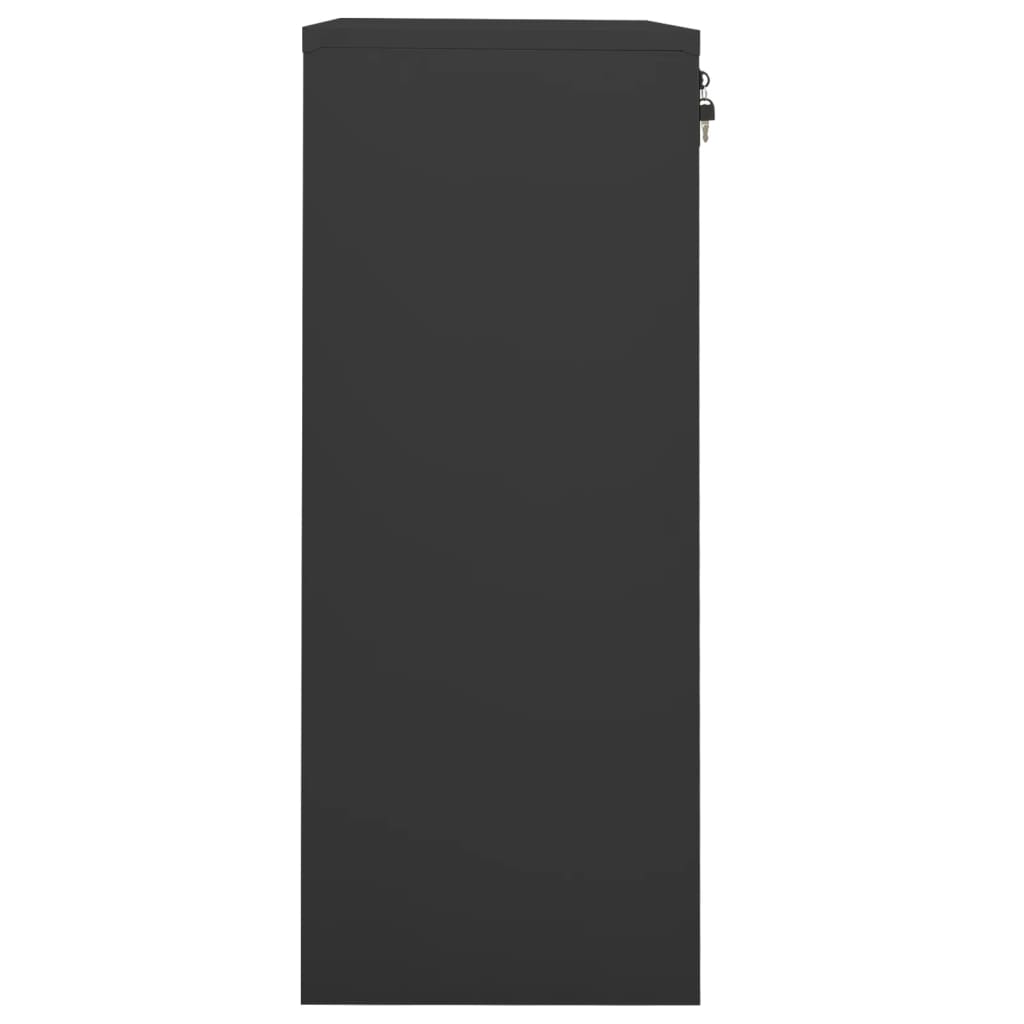 Armadio per Ufficio Antracite 90x40x102 cm in Acciaio | homemem39