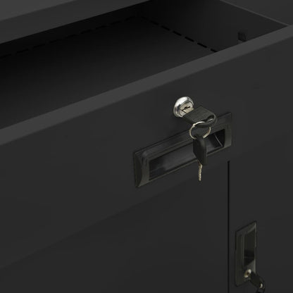 Armadio per Ufficio Antracite 90x40x102 cm in Acciaio | homemem39