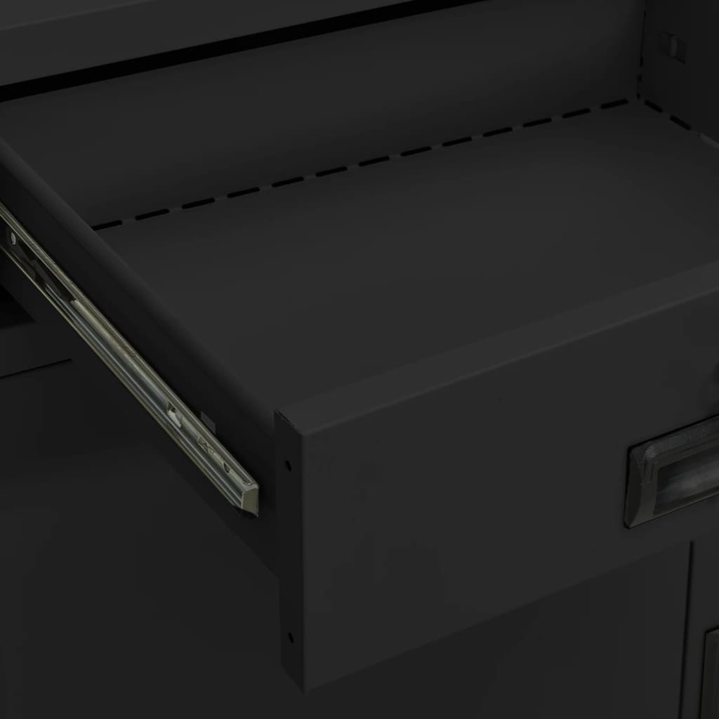 Armadio per Ufficio Antracite 90x40x102 cm in Acciaio | homemem39