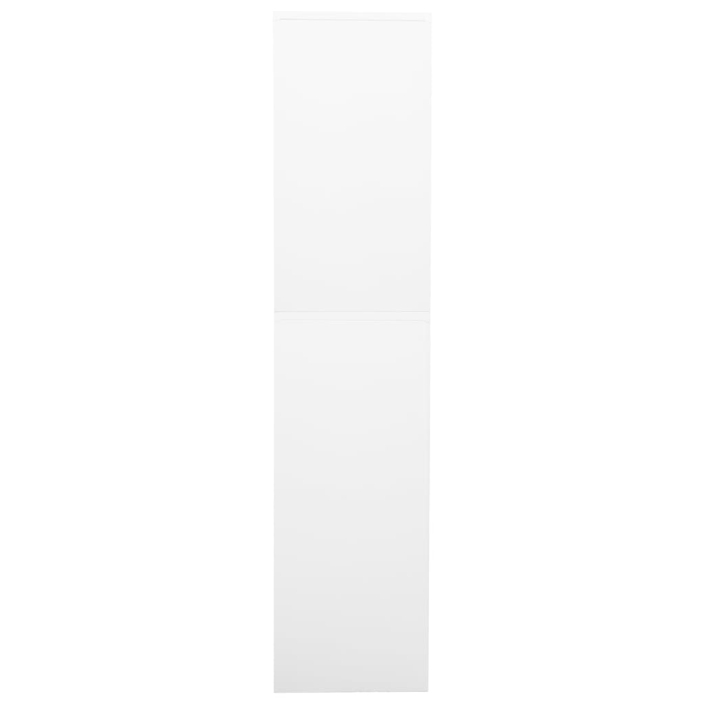 Armadio per Ufficio Bianco 90x40x180 cm in Acciaio | homemem39