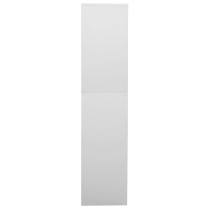 Armadio per Ufficio Grigio Chiaro 90x40x180 cm in Acciaio | homemem39