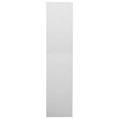 Armadio per Ufficio Grigio Chiaro 90x40x180 cm in Acciaio | homemem39