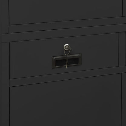 Armadio per Ufficio Antracite 90x40x180 cm in Acciaio | homemem39