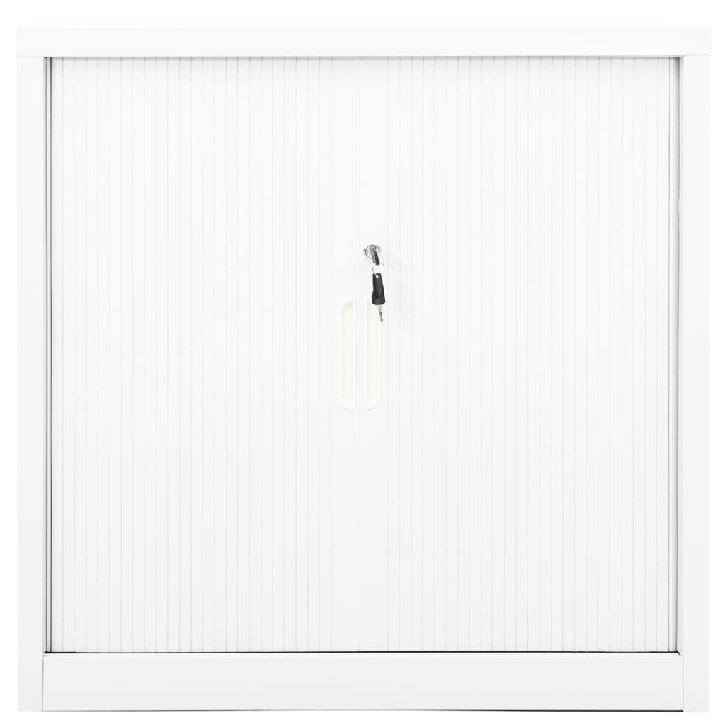 Armadio con Ante Scorrevoli Bianco 90x40x90 cm in Acciaio | homemem39