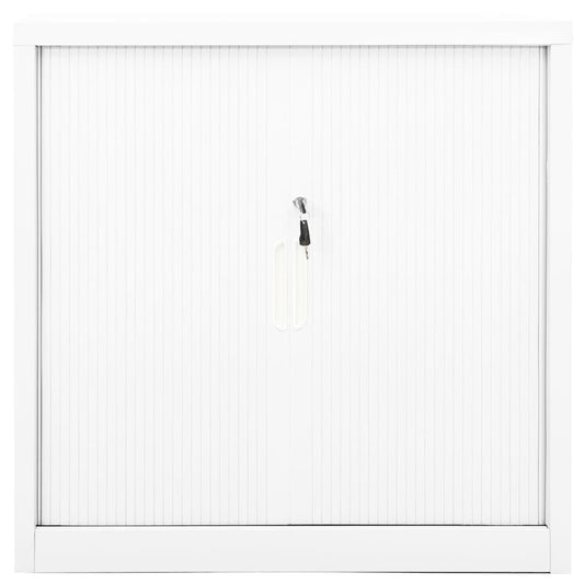 Armadio con Ante Scorrevoli Bianco 90x40x90 cm in Acciaio | homemem39