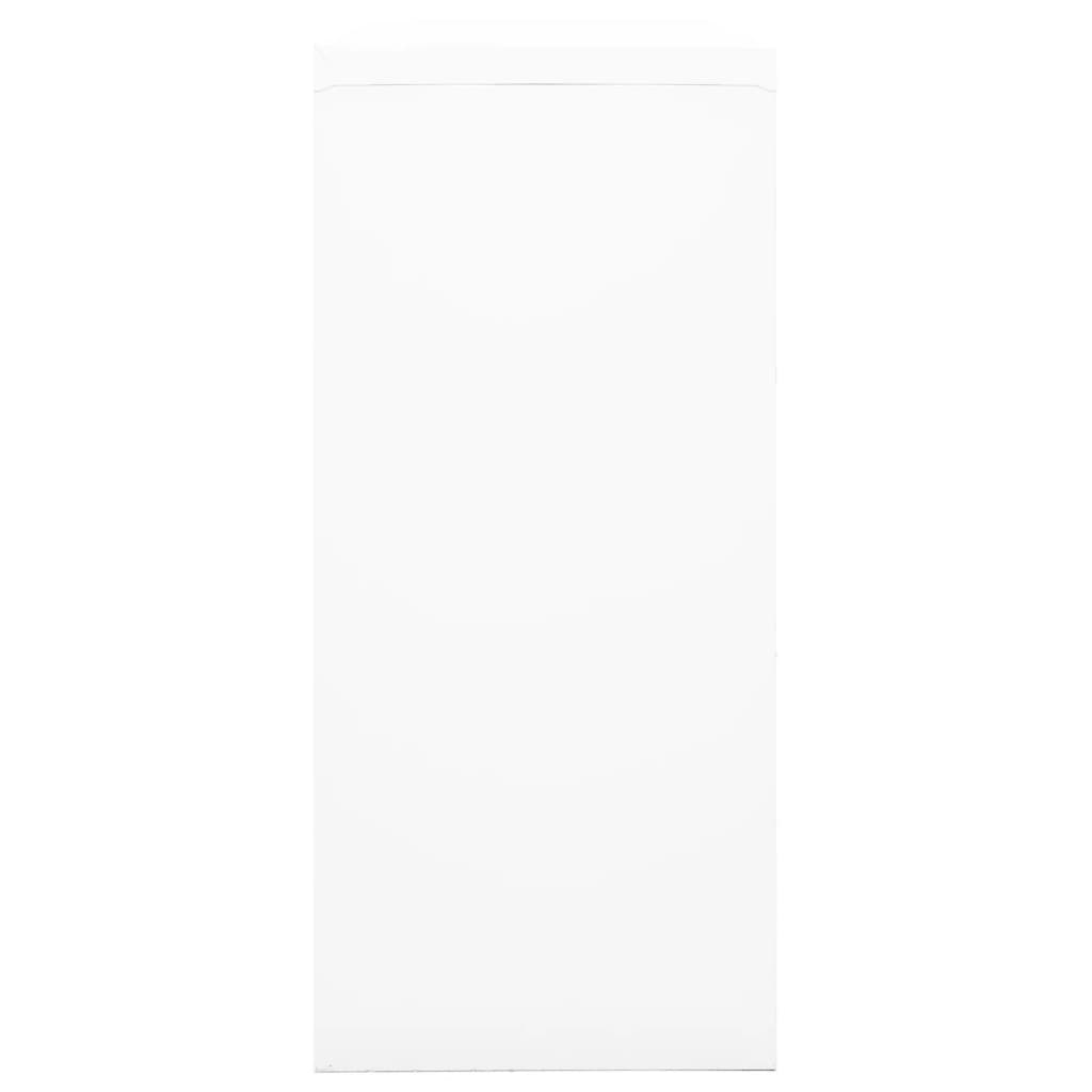 Armadio con Ante Scorrevoli Bianco 90x40x90 cm in Acciaio | homemem39