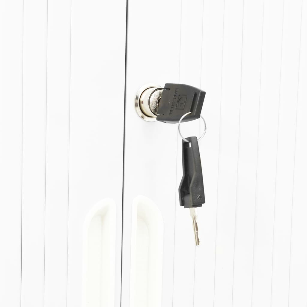 Armadio con Ante Scorrevoli Bianco 90x40x90 cm in Acciaio | homemem39