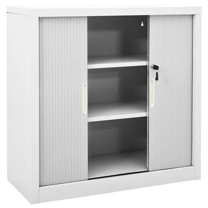 Armadio con Ante Scorrevoli 90x40x90cm in Acciaio