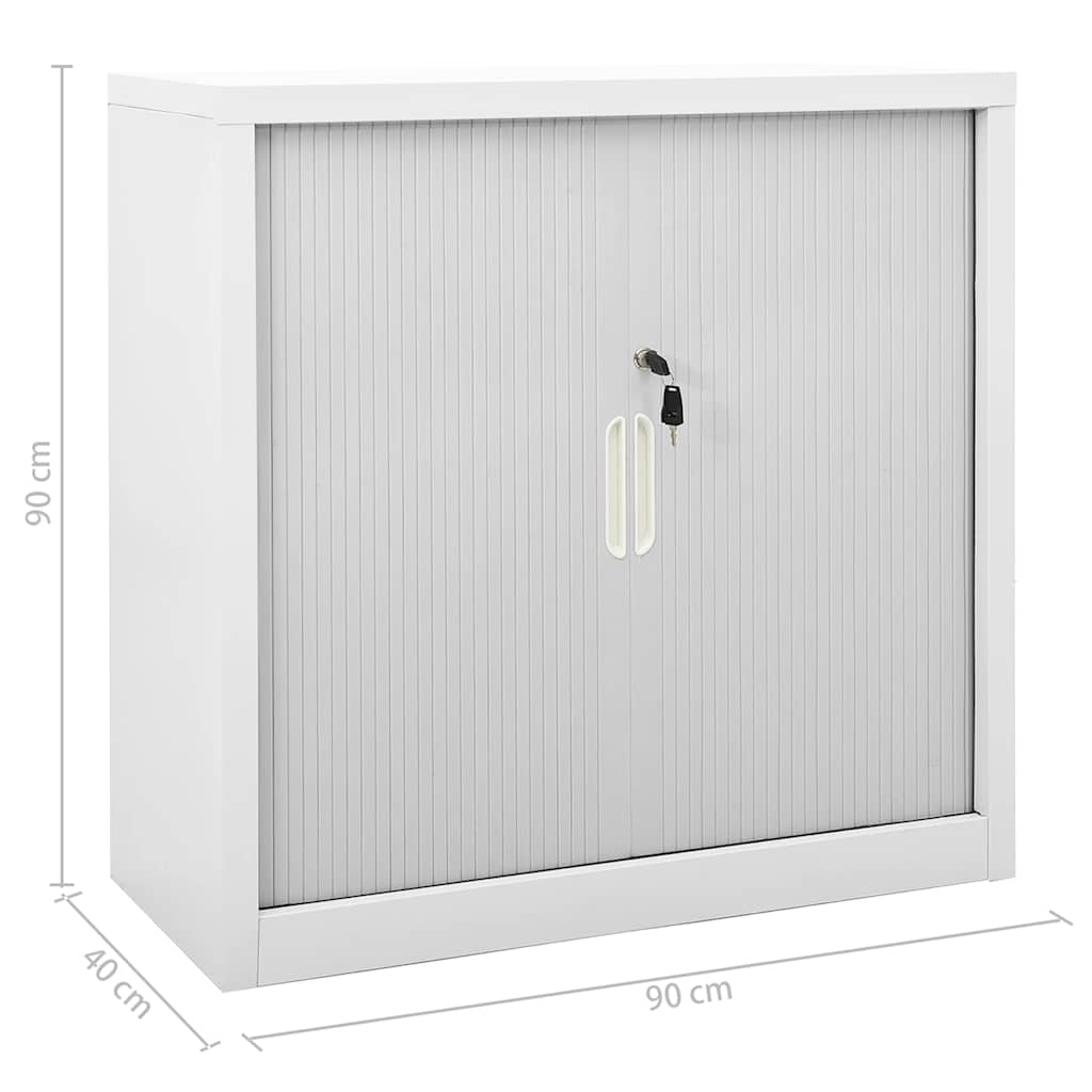 Armadio con Ante Scorrevoli Grigio 90x40x90 cm in Acciaio | homemem39