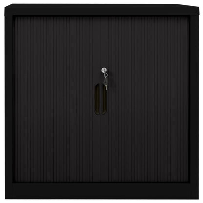 Armadio con Ante Scorrevoli Nero 90x40x90cm in Acciaio | homemem39