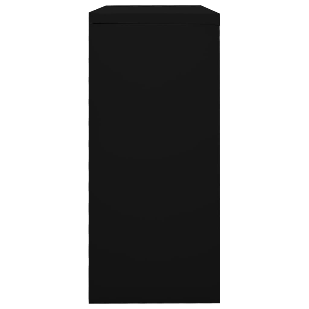 Armadio con Ante Scorrevoli Nero 90x40x90cm in Acciaio | homemem39