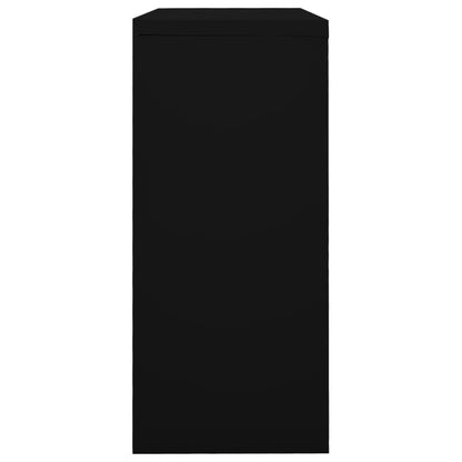 Armadio con Ante Scorrevoli Nero 90x40x90cm in Acciaio | homemem39