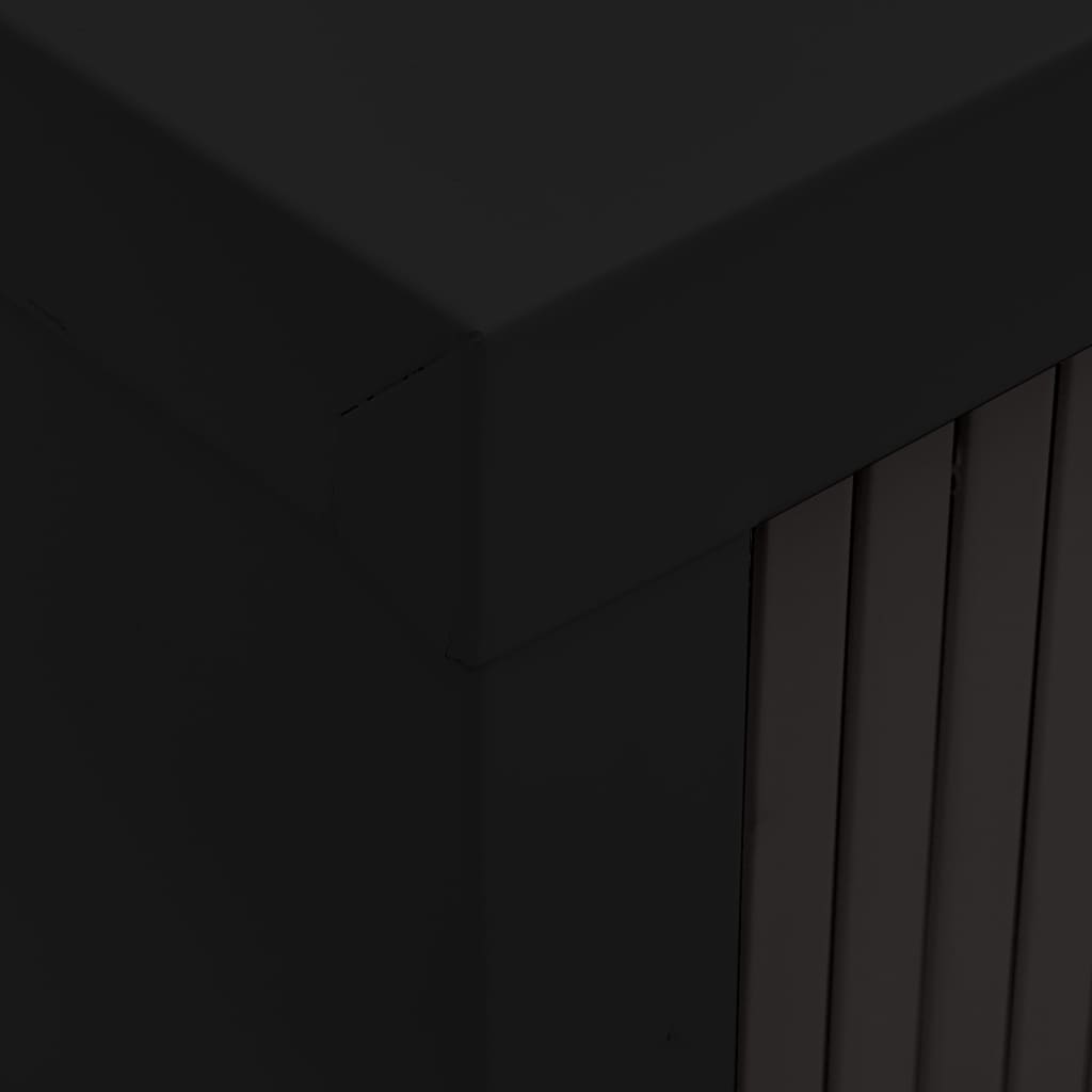 Armadio con Ante Scorrevoli Nero 90x40x90cm in Acciaio | homemem39