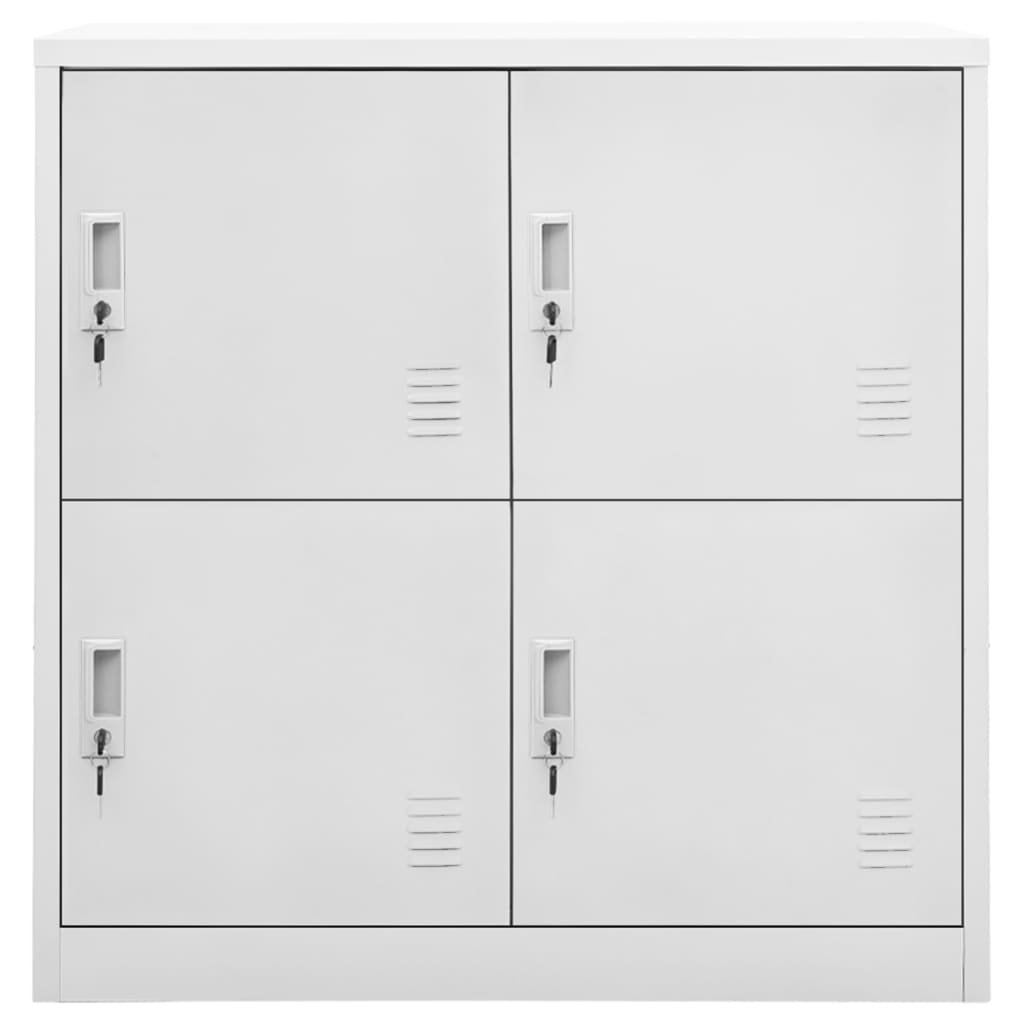 Armadietto con Chiave Grigio Chiaro 90x45x92,5 cm in Acciaio | homemem39