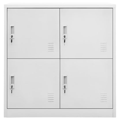 Armadietto con Chiave Grigio Chiaro 90x45x92,5 cm in Acciaio - homemem39