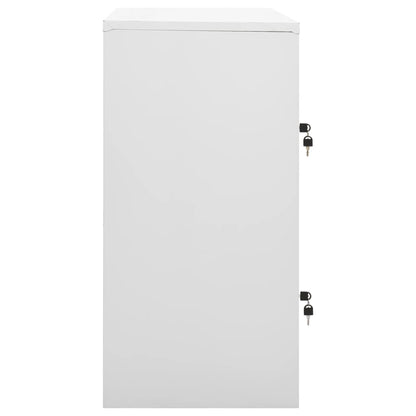 Armadietto con Chiave Grigio Chiaro 90x45x92,5 cm in Acciaio - homemem39