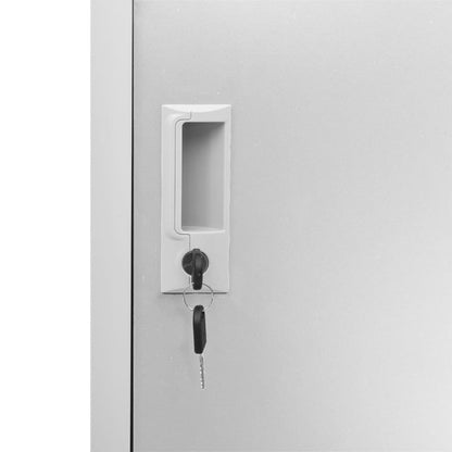 Armadietto con Chiave Grigio Chiaro 90x45x92,5 cm in Acciaio | homemem39