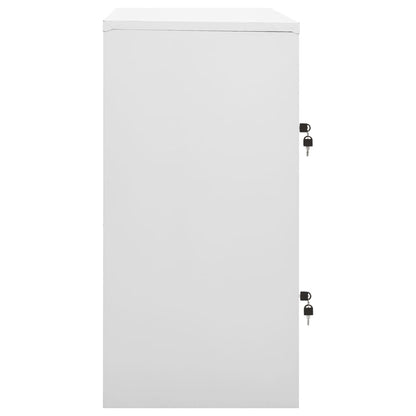 Armadietto a Chiave Grigio Chiaro e Rosso 90x45x92,5 cm Acciaio - homemem39