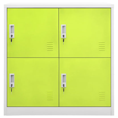 Armadietto a Chiave Grigio Chiaro e Verde 90x45x92,5 cm Acciaio | homemem39