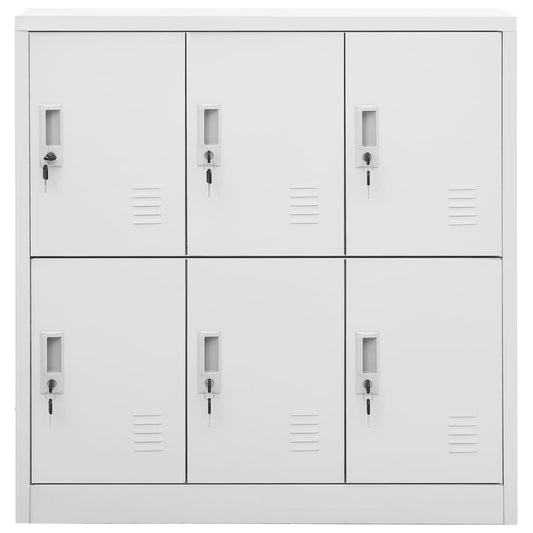 Armadietto con Chiave Grigio Chiaro 90x45x92,5 cm in Acciaio | homemem39