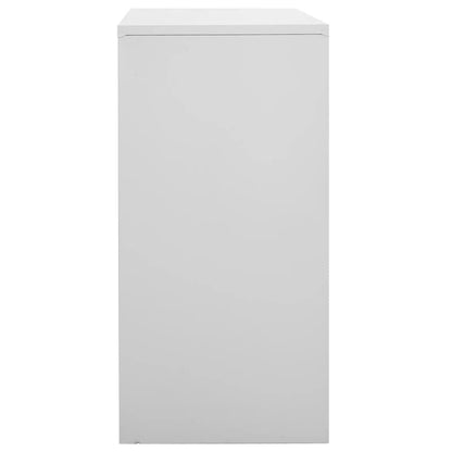 Armadietto con Chiave Grigio Chiaro 90x45x92,5 cm in Acciaio | homemem39