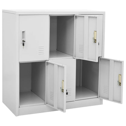 Armadietto con Chiave Grigio Chiaro 90x45x92,5 cm in Acciaio | homemem39