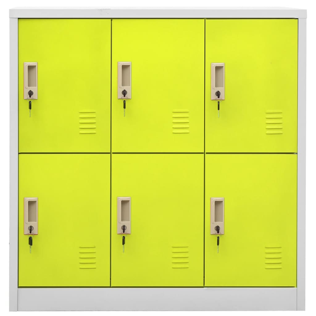 Armadietto a Chiave Grigio Chiaro e Verde 90x45x92,5 cm Acciaio | homemem39