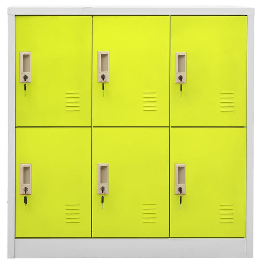 Armadietto a Chiave Grigio Chiaro e Verde 90x45x92,5 cm Acciaio | homemem39
