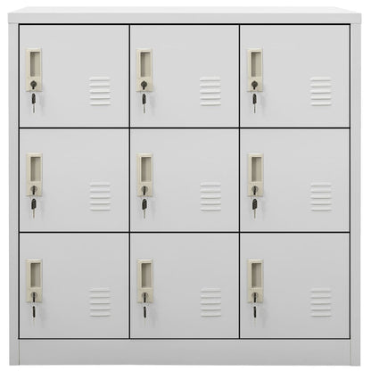 Armadietto con Chiave Grigio Chiaro 90x45x92,5 cm in Acciaio - homemem39
