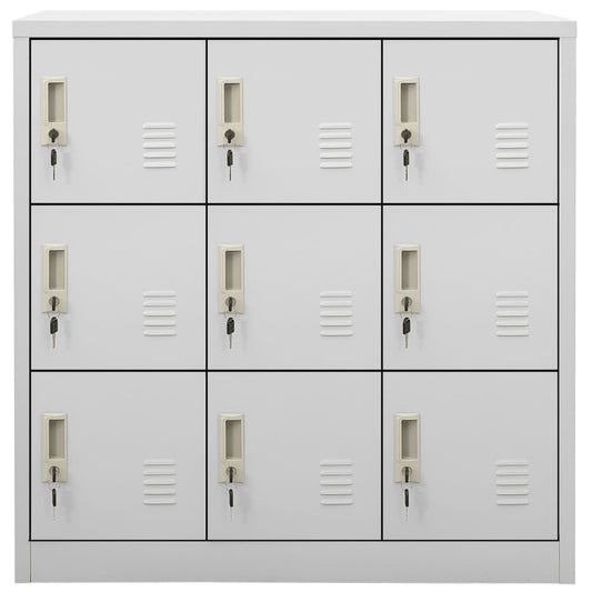 Armadietto con Chiave Grigio Chiaro 90x45x92,5 cm in Acciaio - homemem39